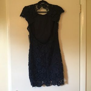 Lulus navy lace sheath dress